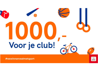 Nieuwe subsidieronde 1000 euro voor de sportclub
