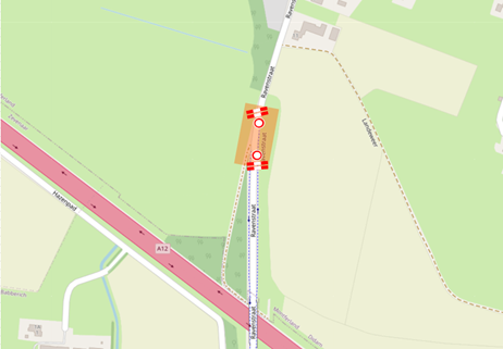 kaartje met locatie werkzaamheden duiker ravenstraat in didam