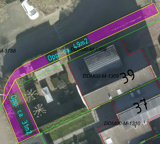 reststrook gelegen nabij de Valkstraat 39 te Didam