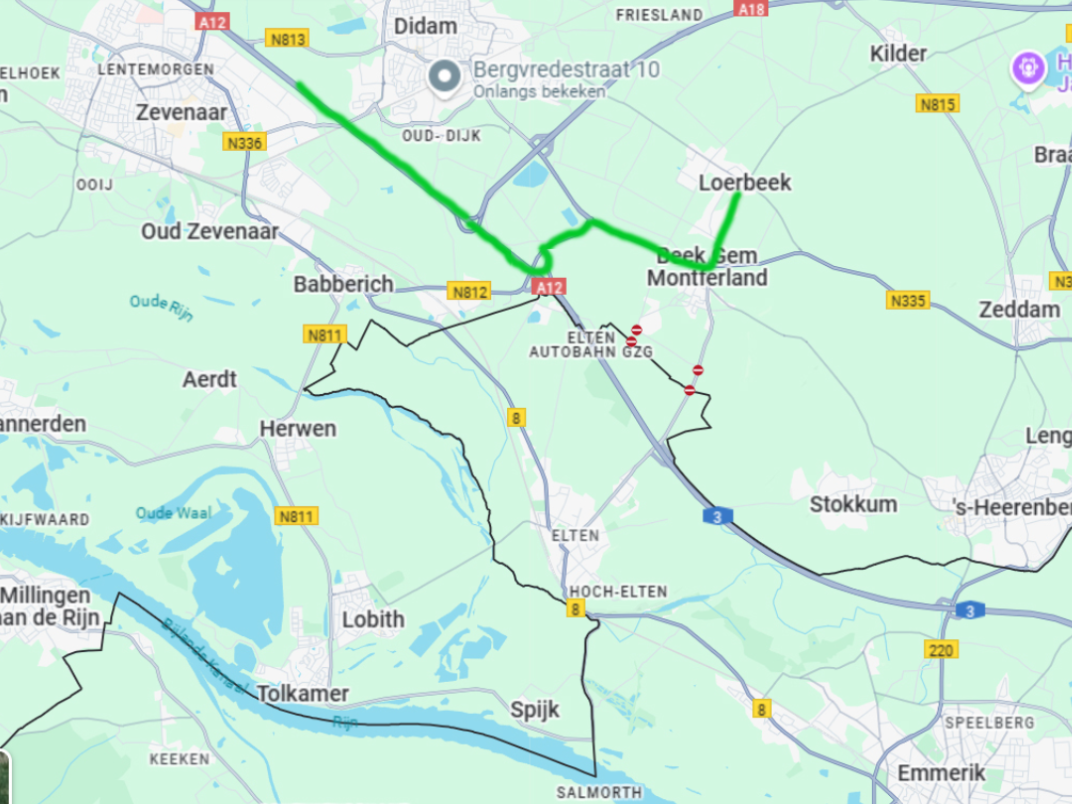 alternatieve route beek arnhem