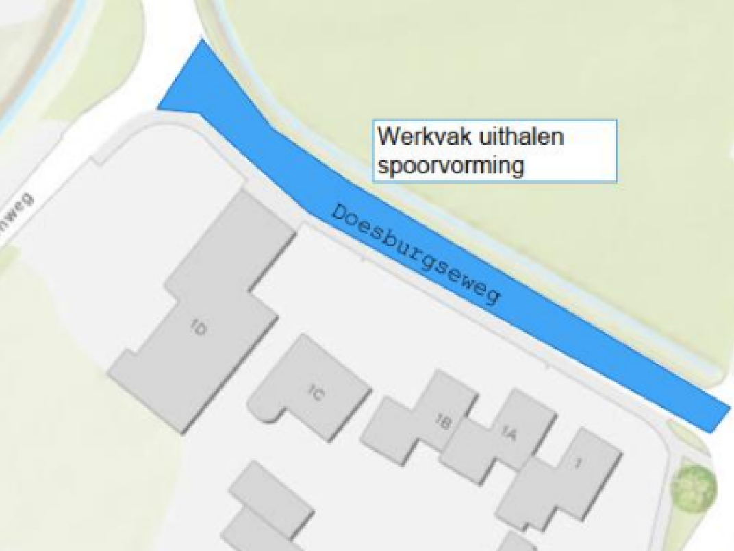 plattegrond met werkzaamheden aangegeven