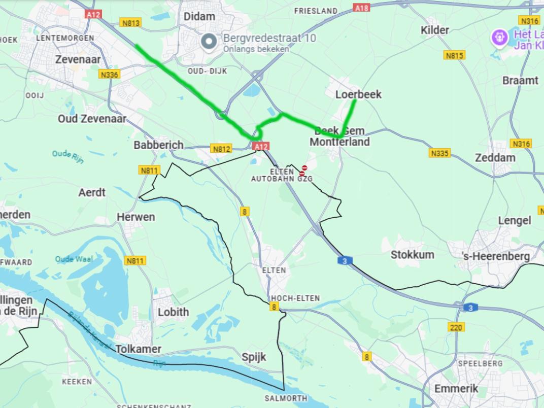 alternatieve route beek arnhem