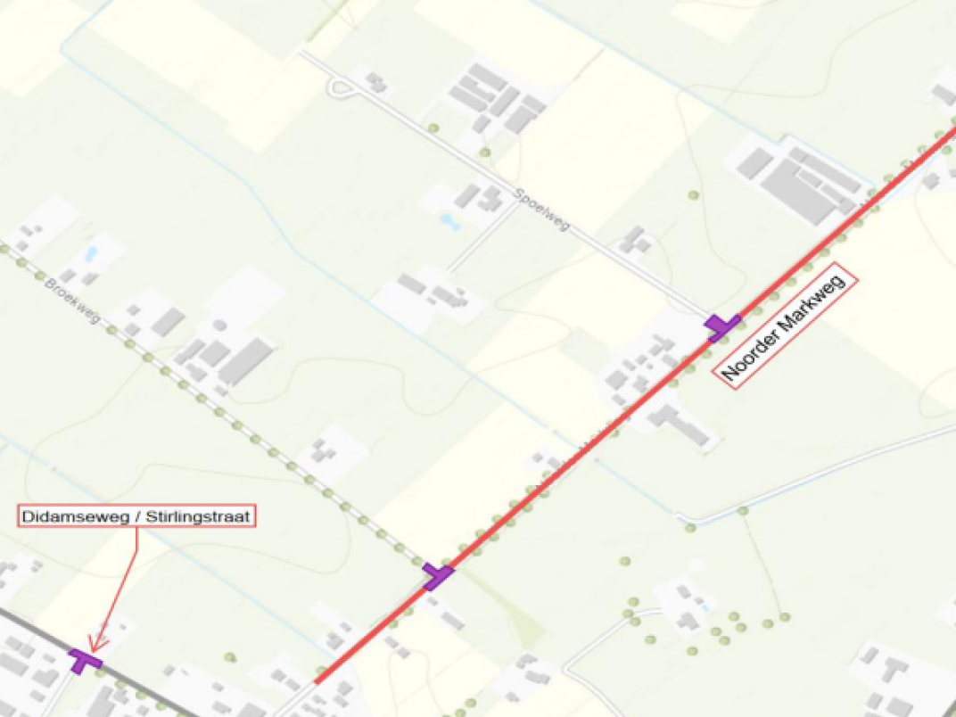 Noorder Markweg en Didamseweg Loerbeek