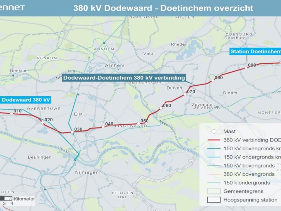 hoogspanningsverbinding Dodewaard-Doetinchem 1 